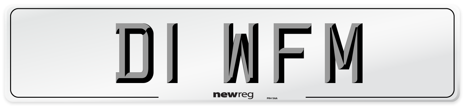 D1 WFM Number Plate from New Reg